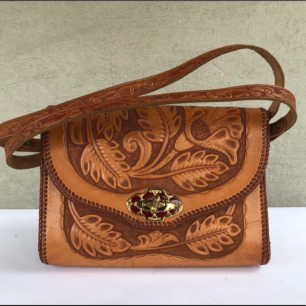 Vintage Tooled Leather Purse
